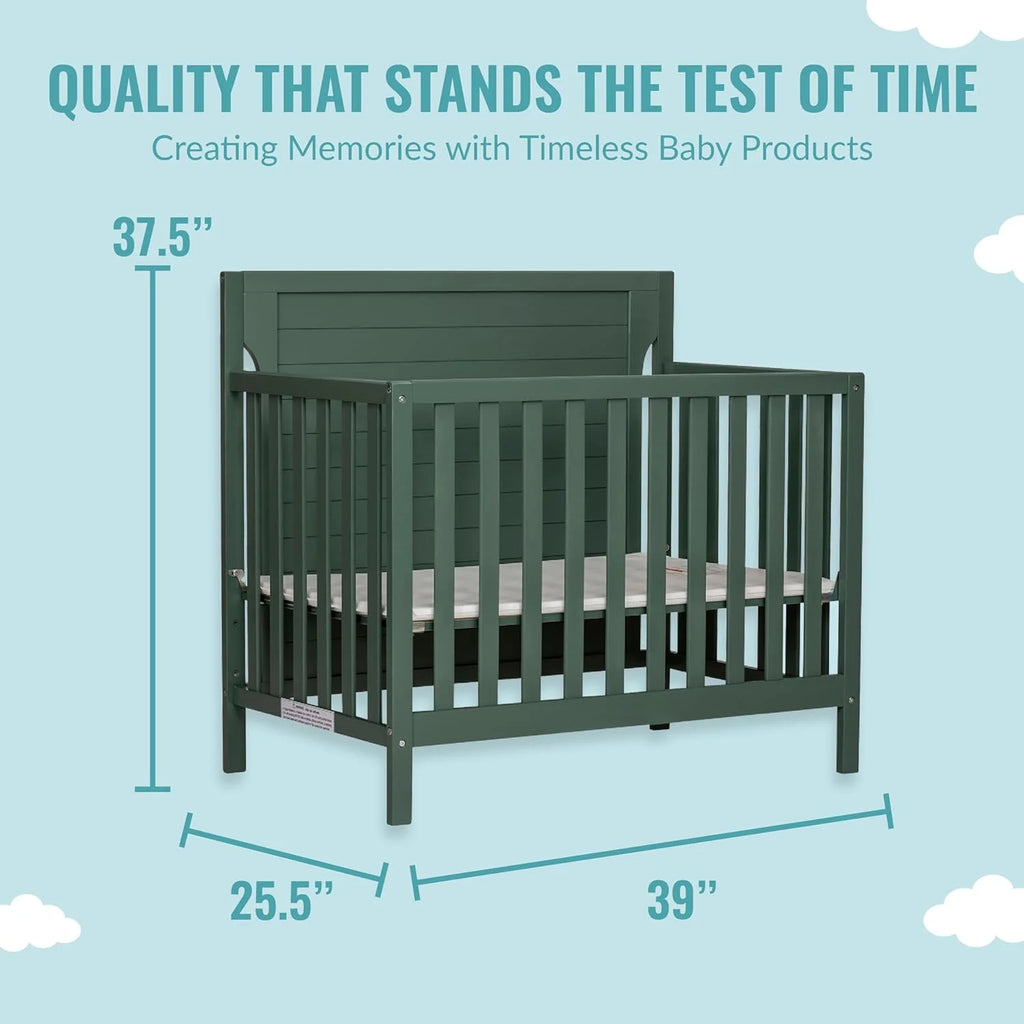 4 in 1 Convertible Mini Portable Crib with 3 Mattress Height Settings Z5620