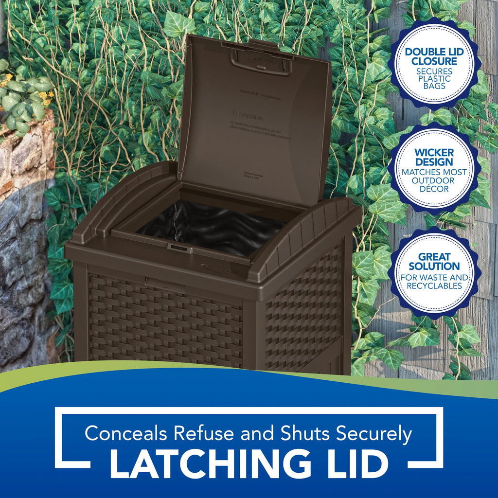 Brown 33 Gallon Outdoor Trashcan Hideaway S305526