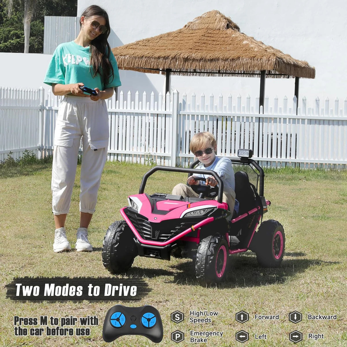 Blue 2 Seater 4WD Ride on Truck A629