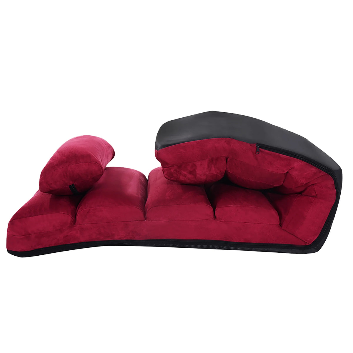 Folding Sofa Chair with Pillow Burgundy N936