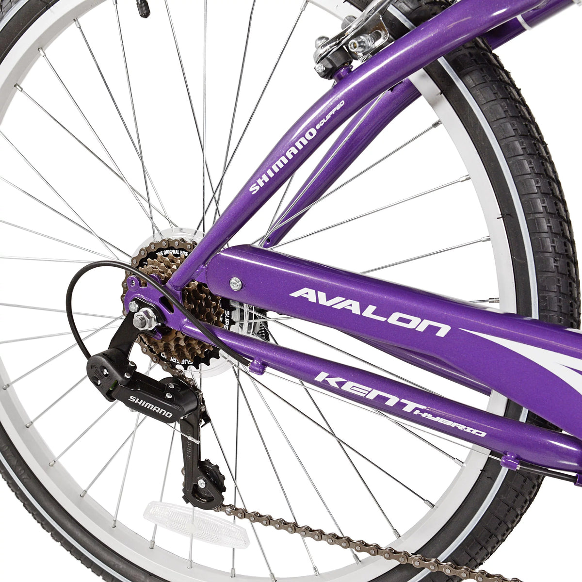 26 In. Purple Full Suspension Hybrid Bike E4329