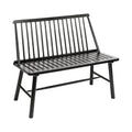 Black Hardwood Farmhouse Bench M4242