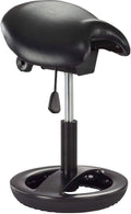 Black Vinyl Saddle Seat Stool Y341