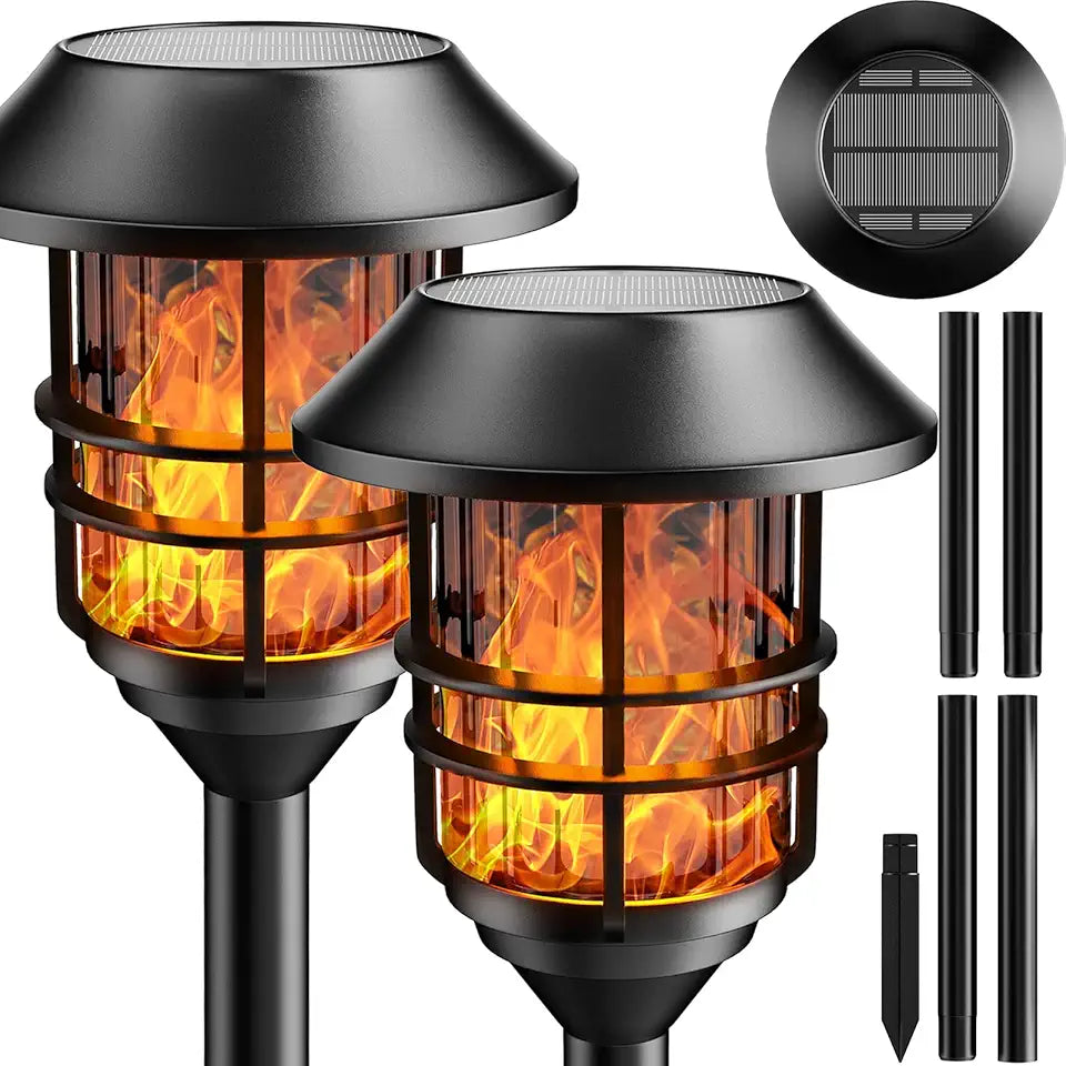 Solar Pathway Flame Lights 2 Packs F149588