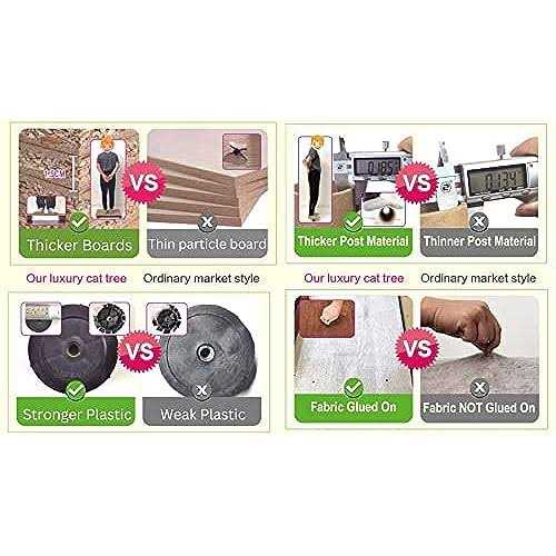 71 in. Cat Tree House with Sisal Scratching Board C529