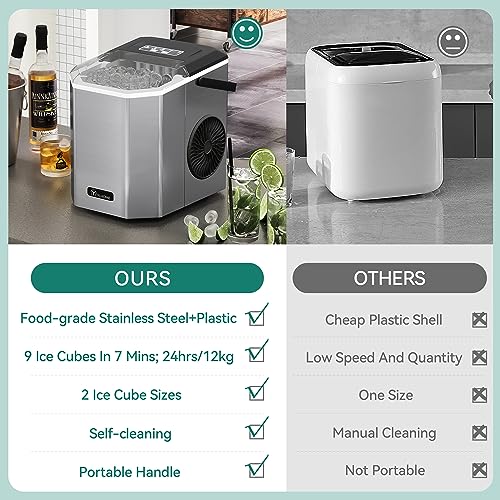 Commercial Stainless Steel Ice Maker Machine with Storage Bin T1773