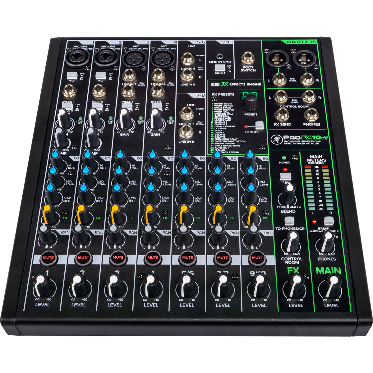 10-Channel Effects Mixer with USB A90405