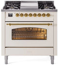 Antique White Dual Fuel Natural Gas Range K29958