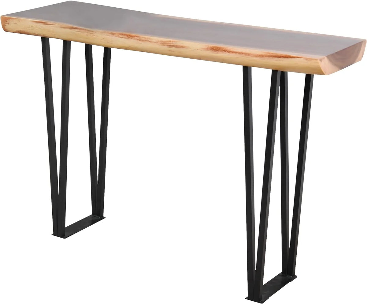 Solid Wood Console Table with Metal Legs F6583