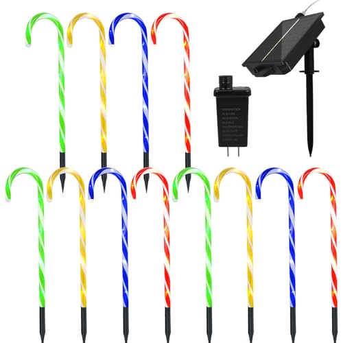24 Pack Candy Cane Pathway Stake Lights W579647