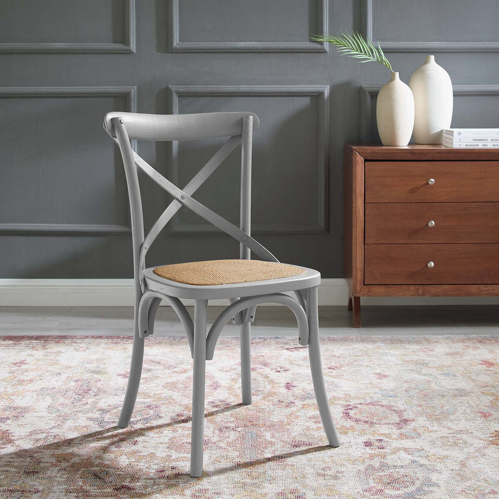 Light Grey Wood Dining Chair V58564