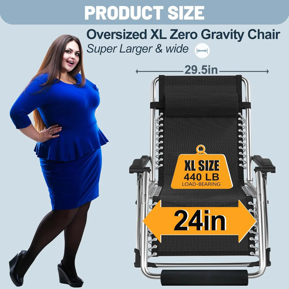 Oversized Zero Gravity Chairs Set of 2 K65125