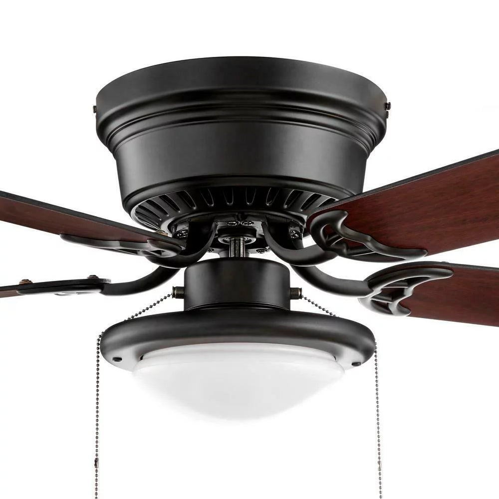 Matte Black LED Ceiling Fan with Light Kit Y697