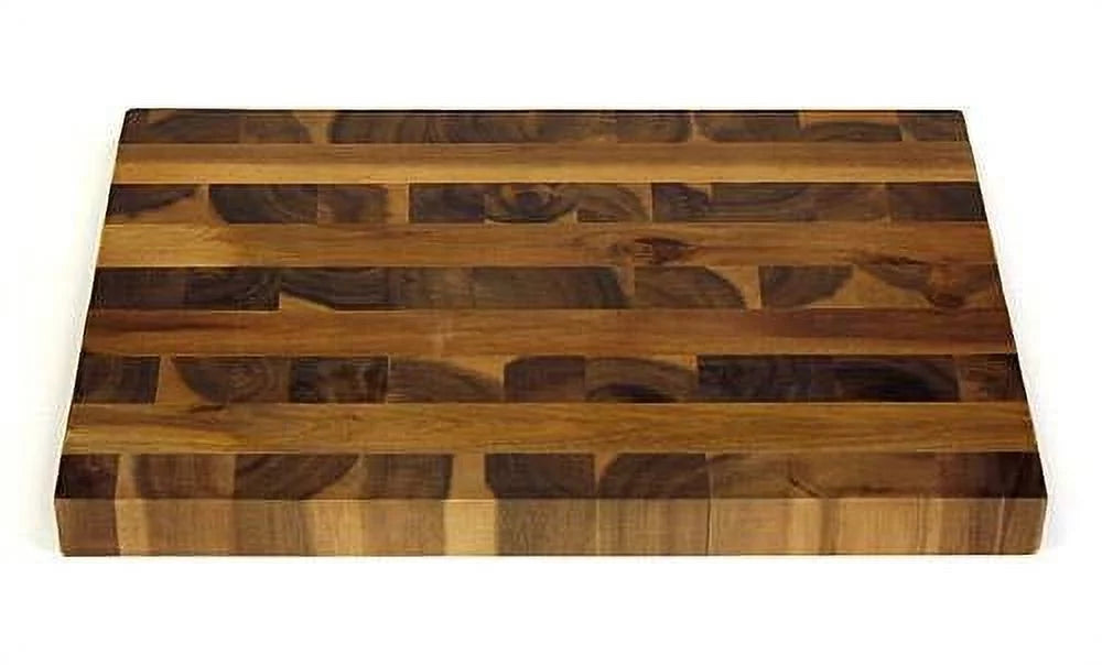 Acacia Hardwood End Grain Cutting Board with Juice Groove D7447