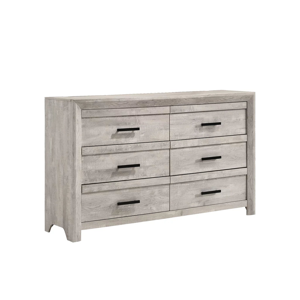 White 6-Drawer Dresser D3283