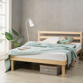 King Wood Platform Bed Frame with Headboard Z5160