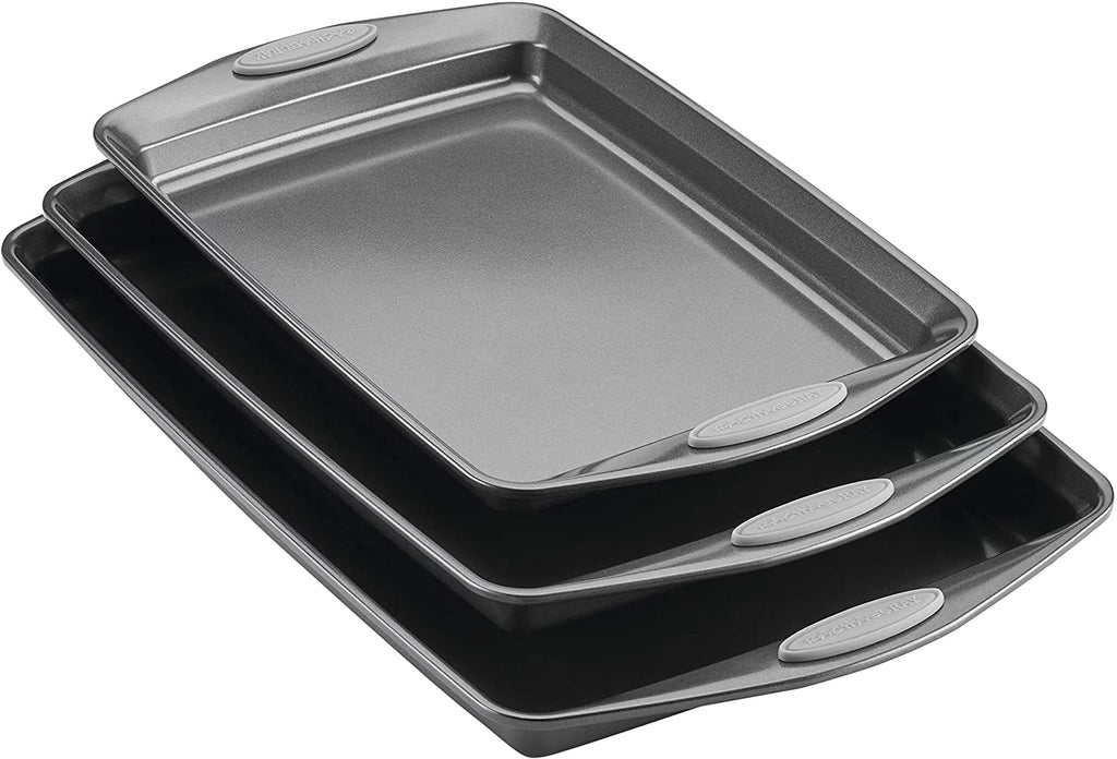 Nonstick Bakeware Set with Grips, 3 Piece Q7757