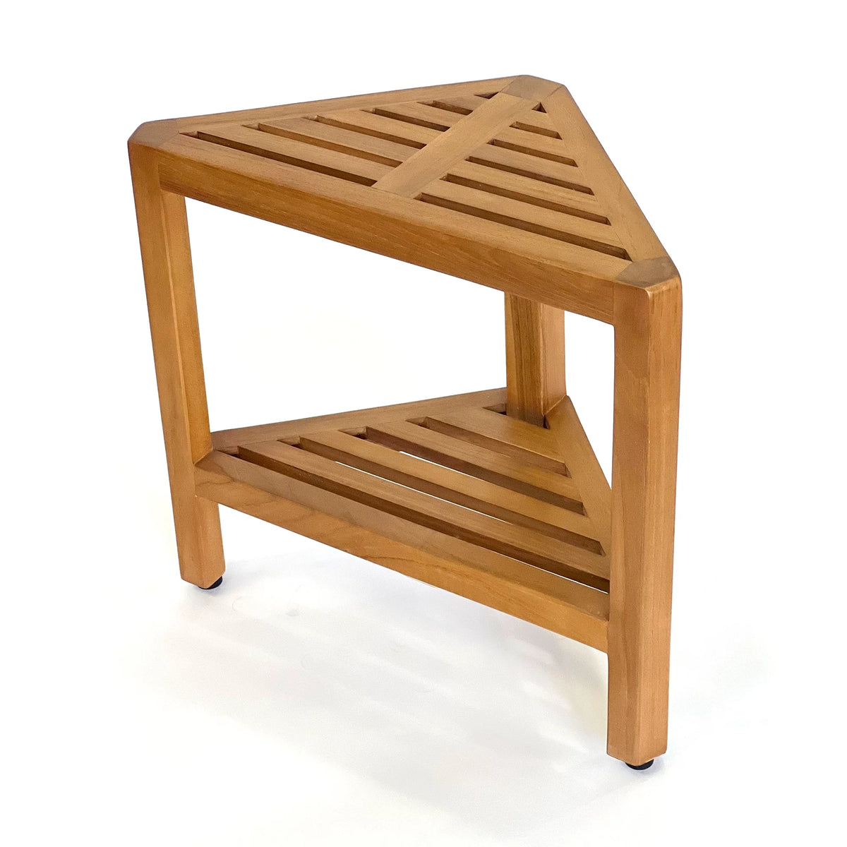 Solid Teak Corner Shower Stool Side Table L3585