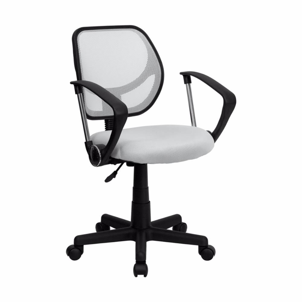 White Mesh Task Chair with Arms Z64846