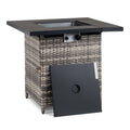 28 Gas Outdoor Fire Pit Table 50,000 BTU Auto-Ignition Propane Wicker Gray M686858