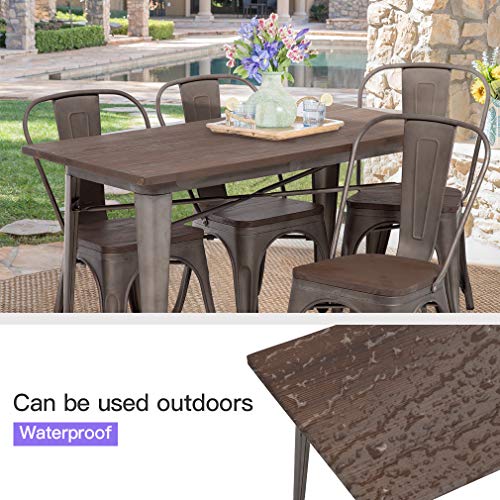 Metal Outdoor Dining Table 31 x 31 Inches D129