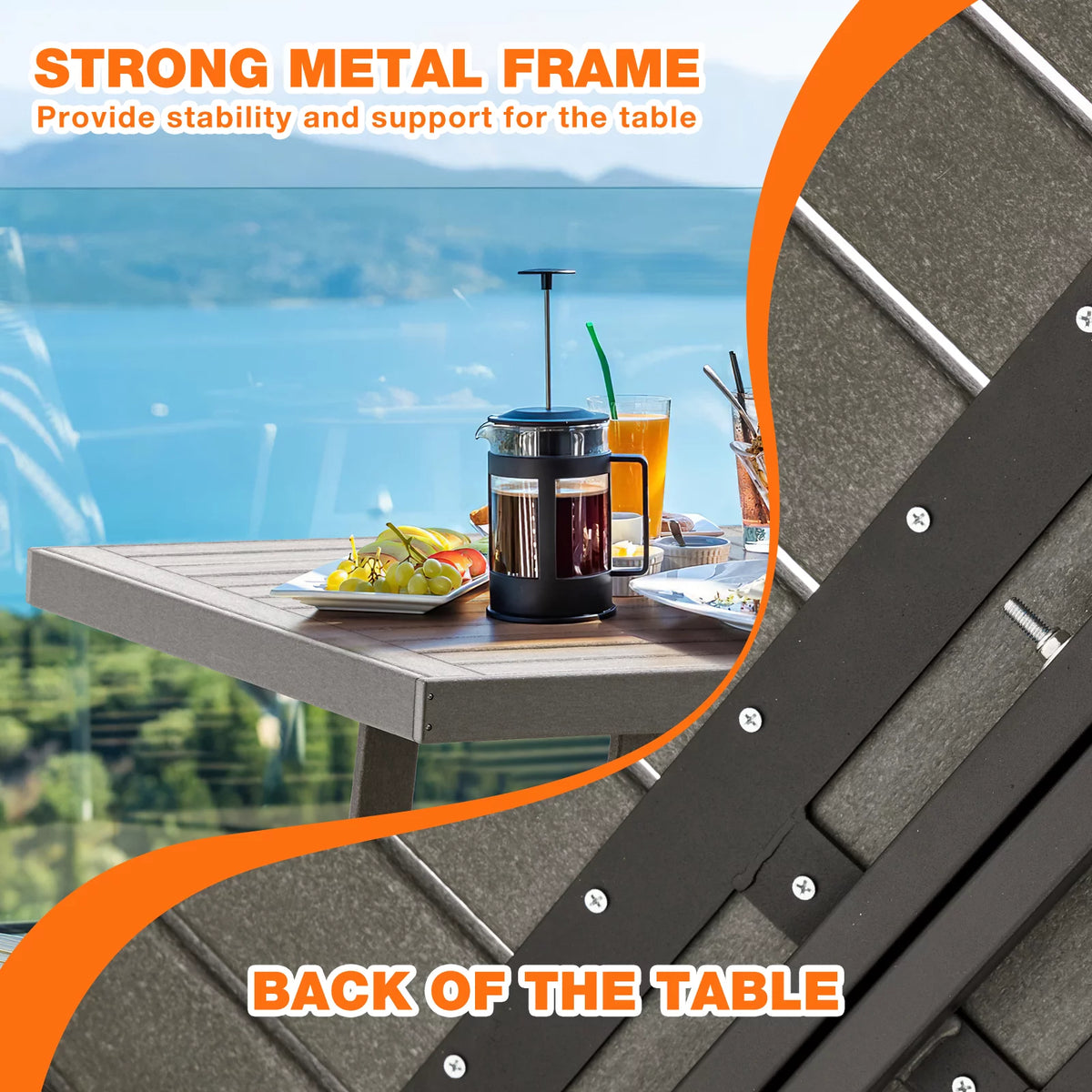 5 Piece HDPE Patio Dining Set with 4 Armchairs G3270