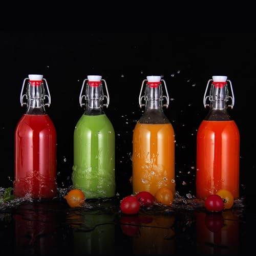 16 oz Glass Swing Top Bottles 6 Pack E975