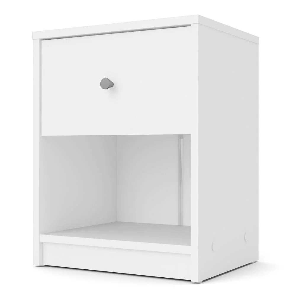 White 1 Drawer Nightstand H56781