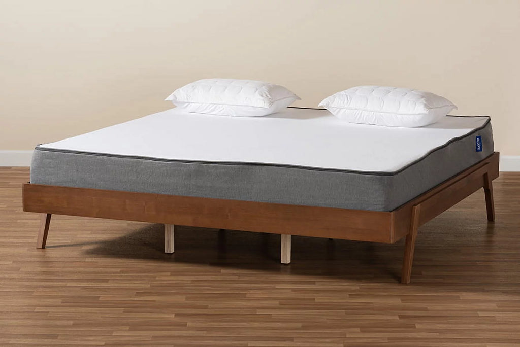 King Size Ash Walnut Finished Wood Bed Frame N8690