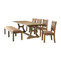 Rustic Oak 6-Piece Dining Set Q6793