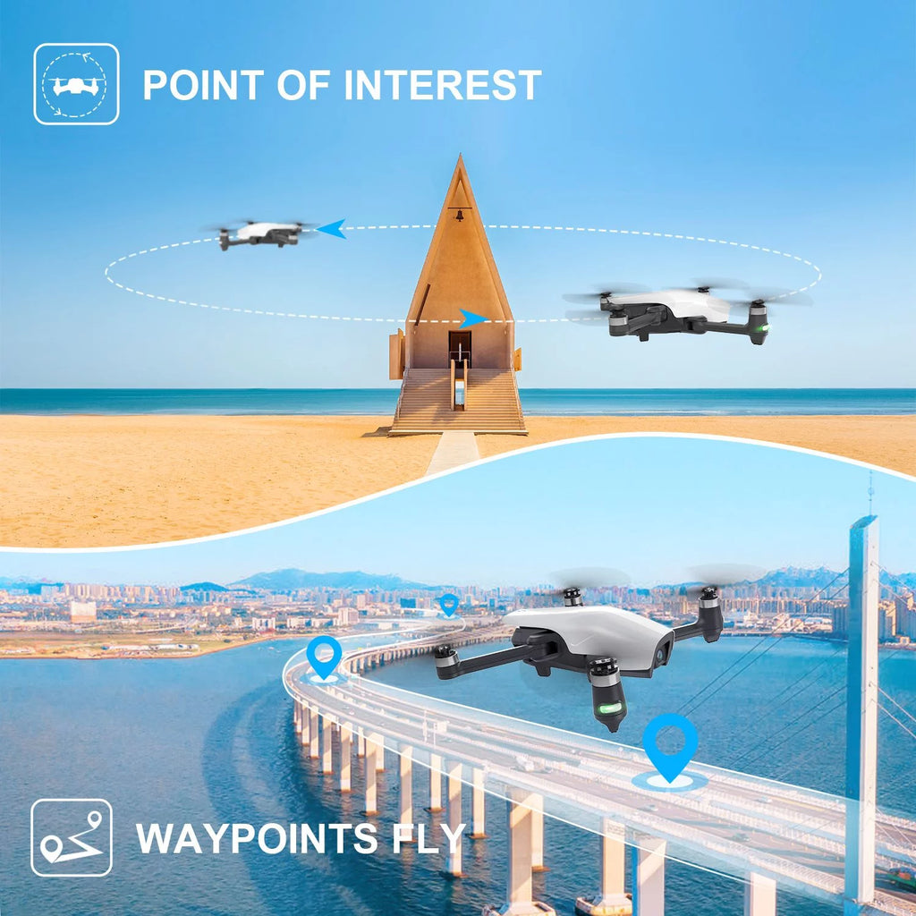 White GPS Drone with 4K Camera M865332