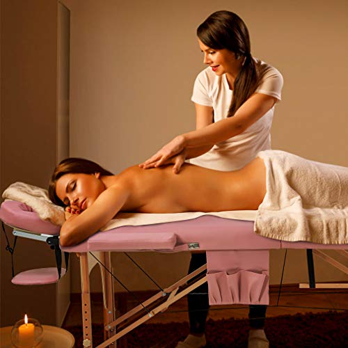 Portable Massage Table 28 Inch Wide Adjustable Folding PU Leather M584