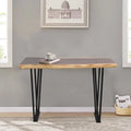 Solid Wood Console Table with Metal Legs F6583