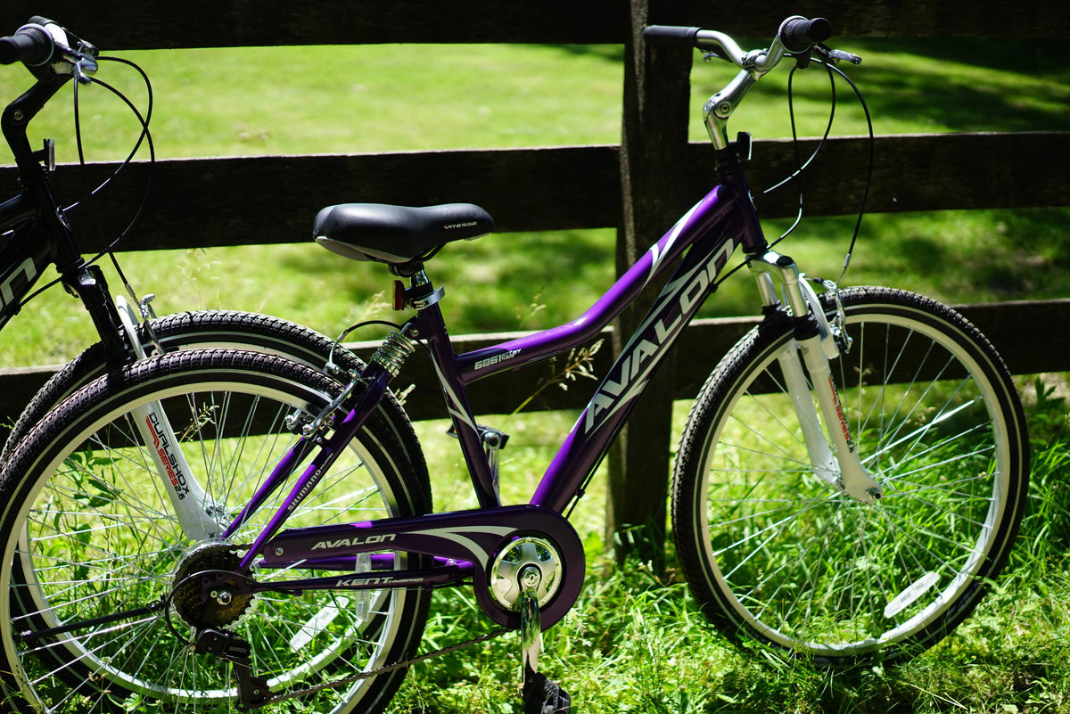 26 In. Purple Full Suspension Hybrid Bike E4329
