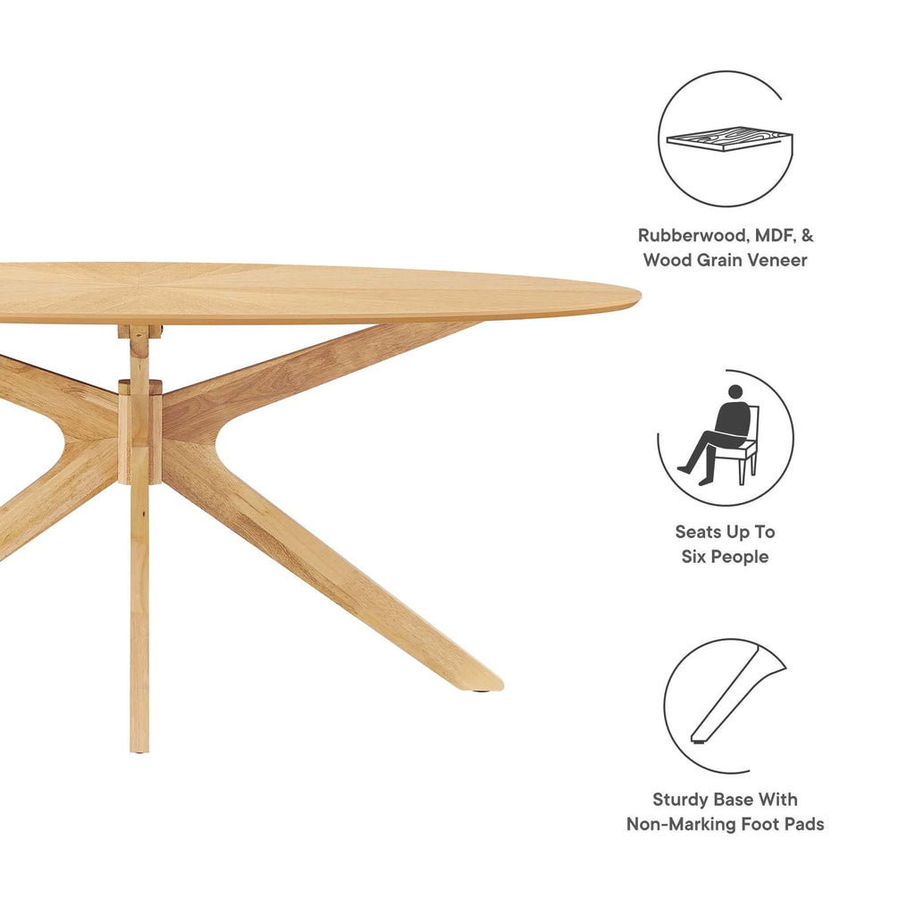 Oak Oval Wood Dining Table V710