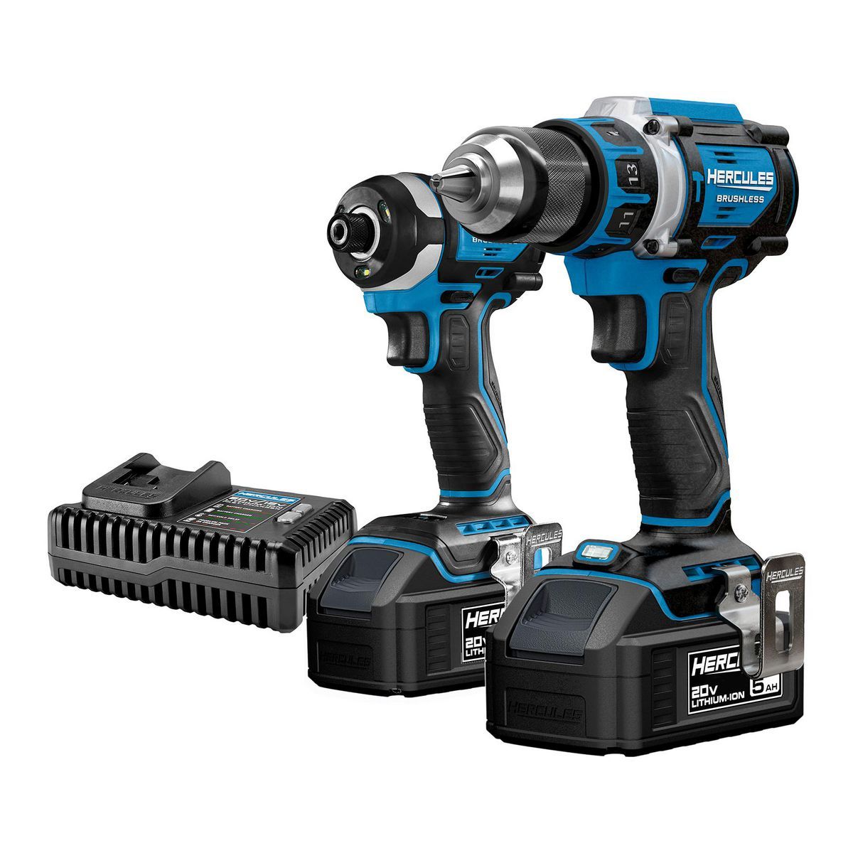 20V Brushless Cordless Hammer Drill and Impact Driver 2-Tool Combo Kit with 5 Ah Batteries and Charger A68061