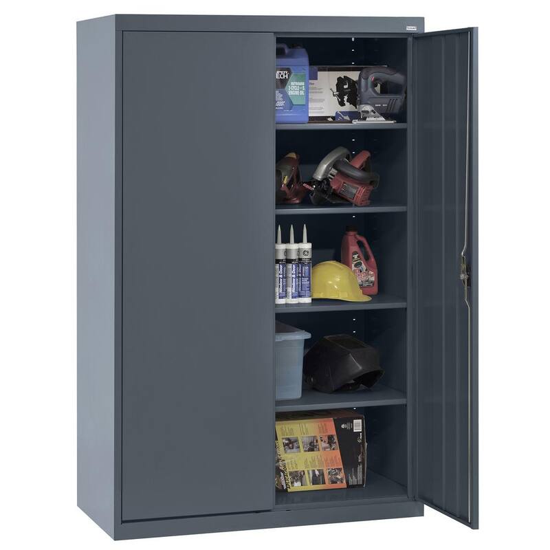 Steel Freestanding Garage Cabinet in Charcoal I231940
