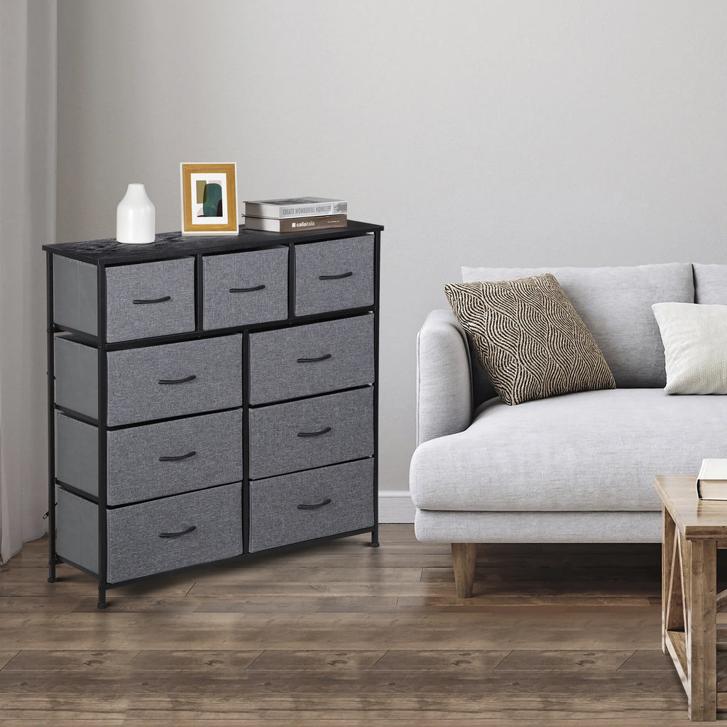 9 Drawer Fabric Storage Dresser P385456