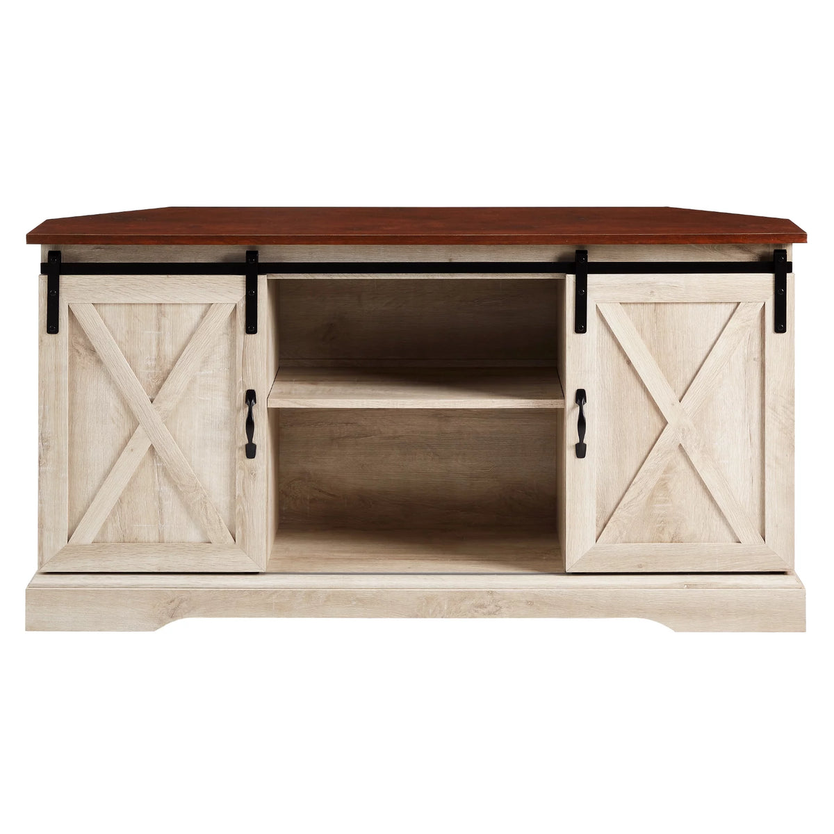 White Oak Corner TV Stand P497140