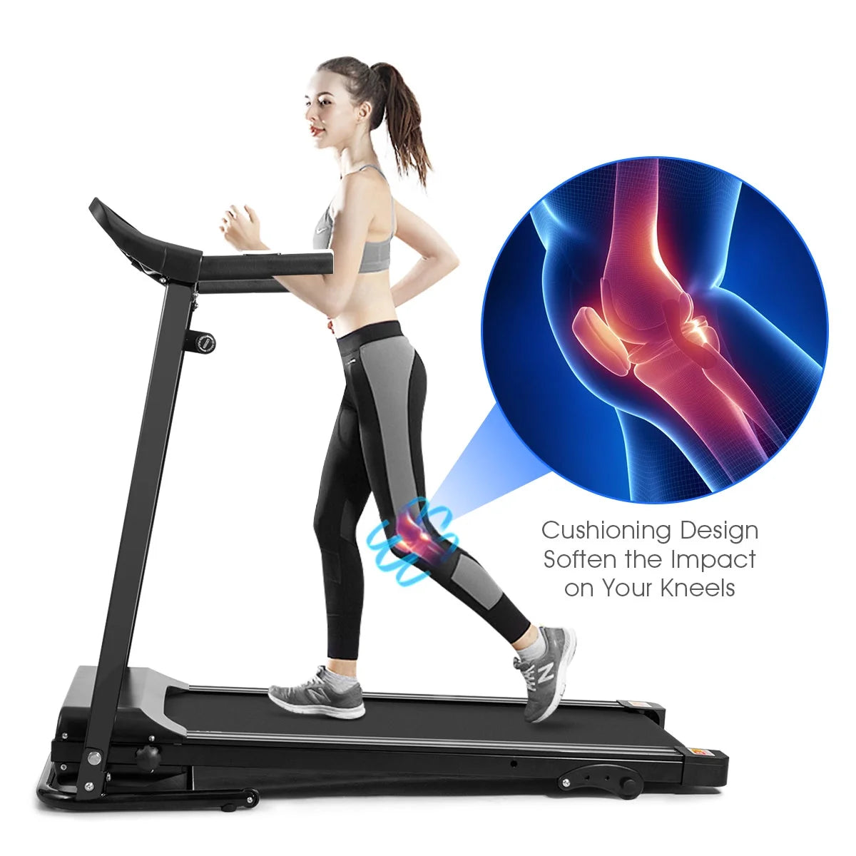 1.0HP Folding Electric Treadmill F8537