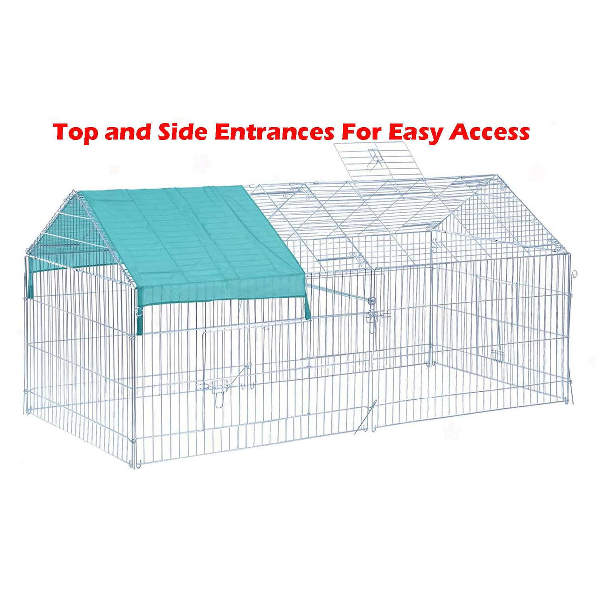 Large Galvanized Steel Outdoor Pet Hutch Enclosure S900308