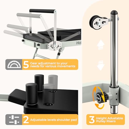 75" Foldable Pilates Reformer Machine with Jump Board M37477