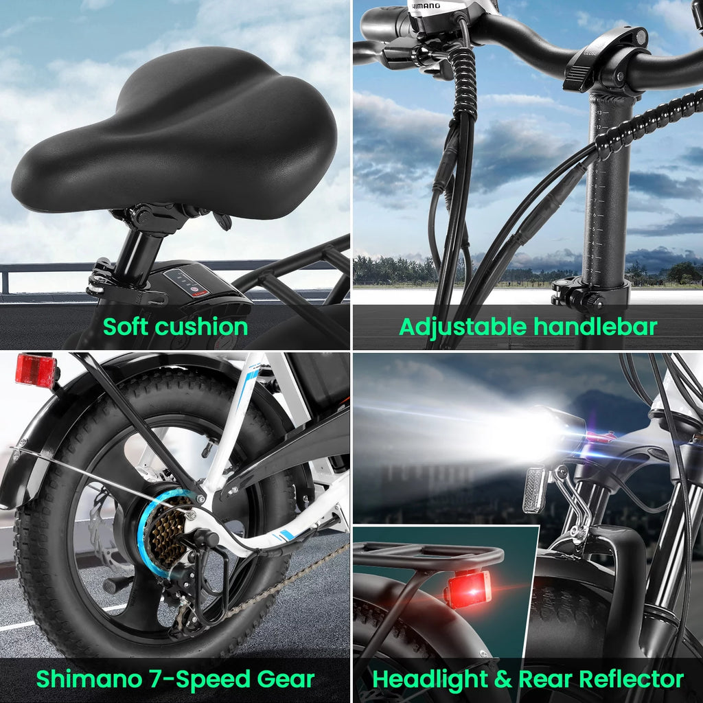 Foldable 350W Electric Bike with 48V Battery B427