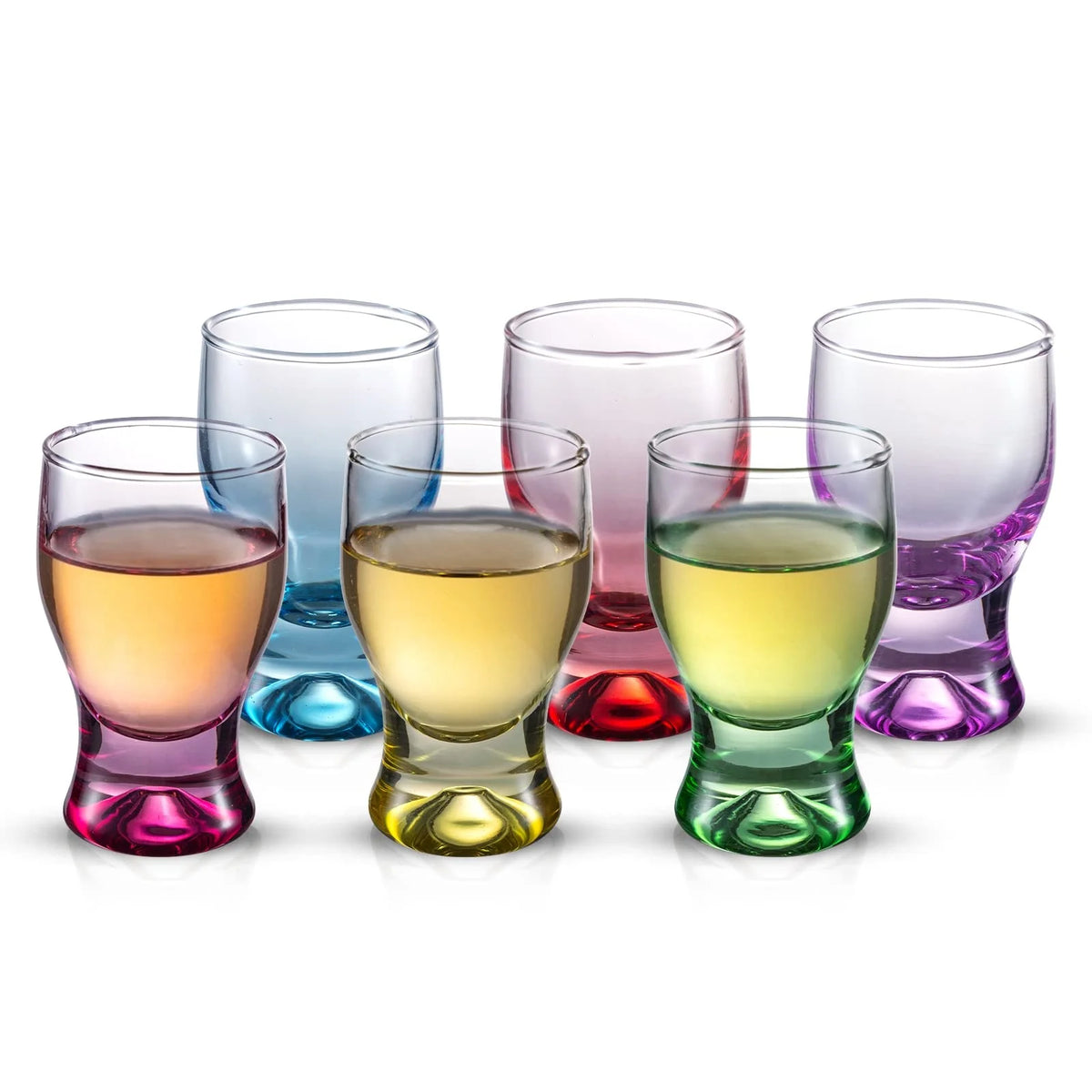 6 Pack 2 Oz Multicolored Shot Glass Set E24060