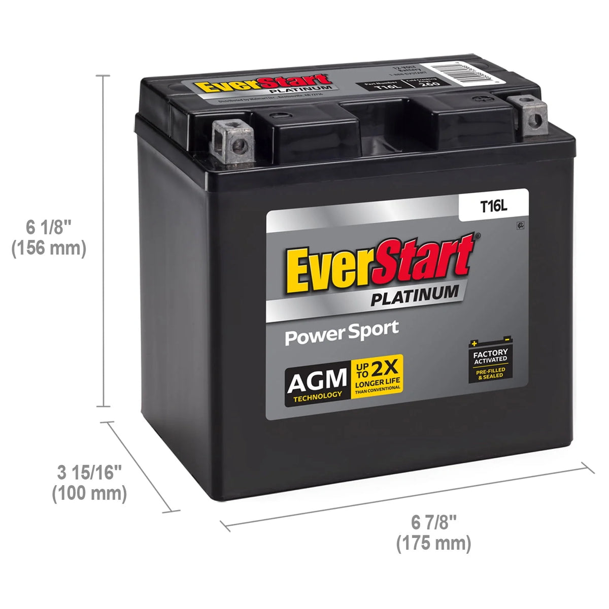 12 Volt 260 CCA AGM Power Sport Battery K93743