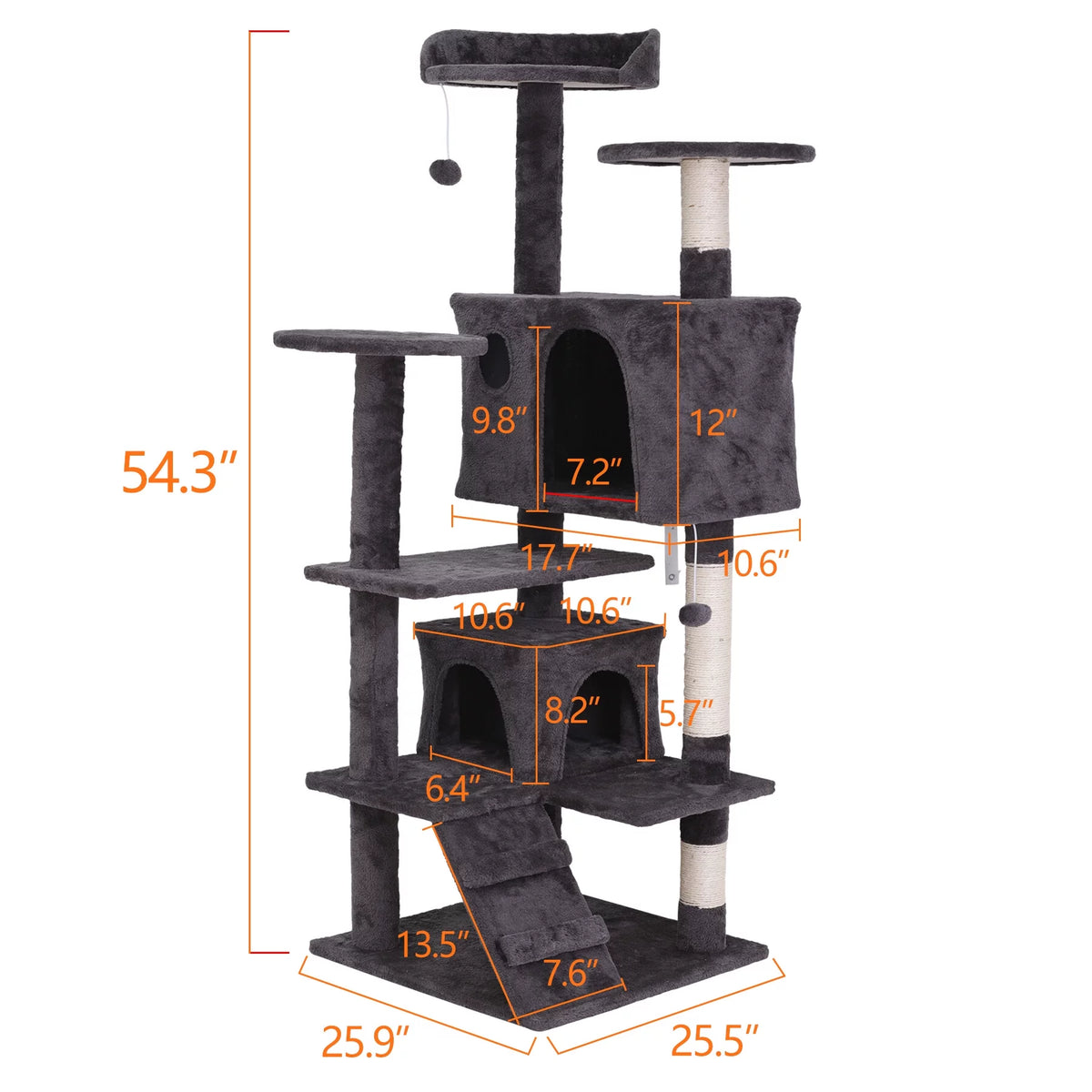 Dark Gray Cat Tree Tower G80057
