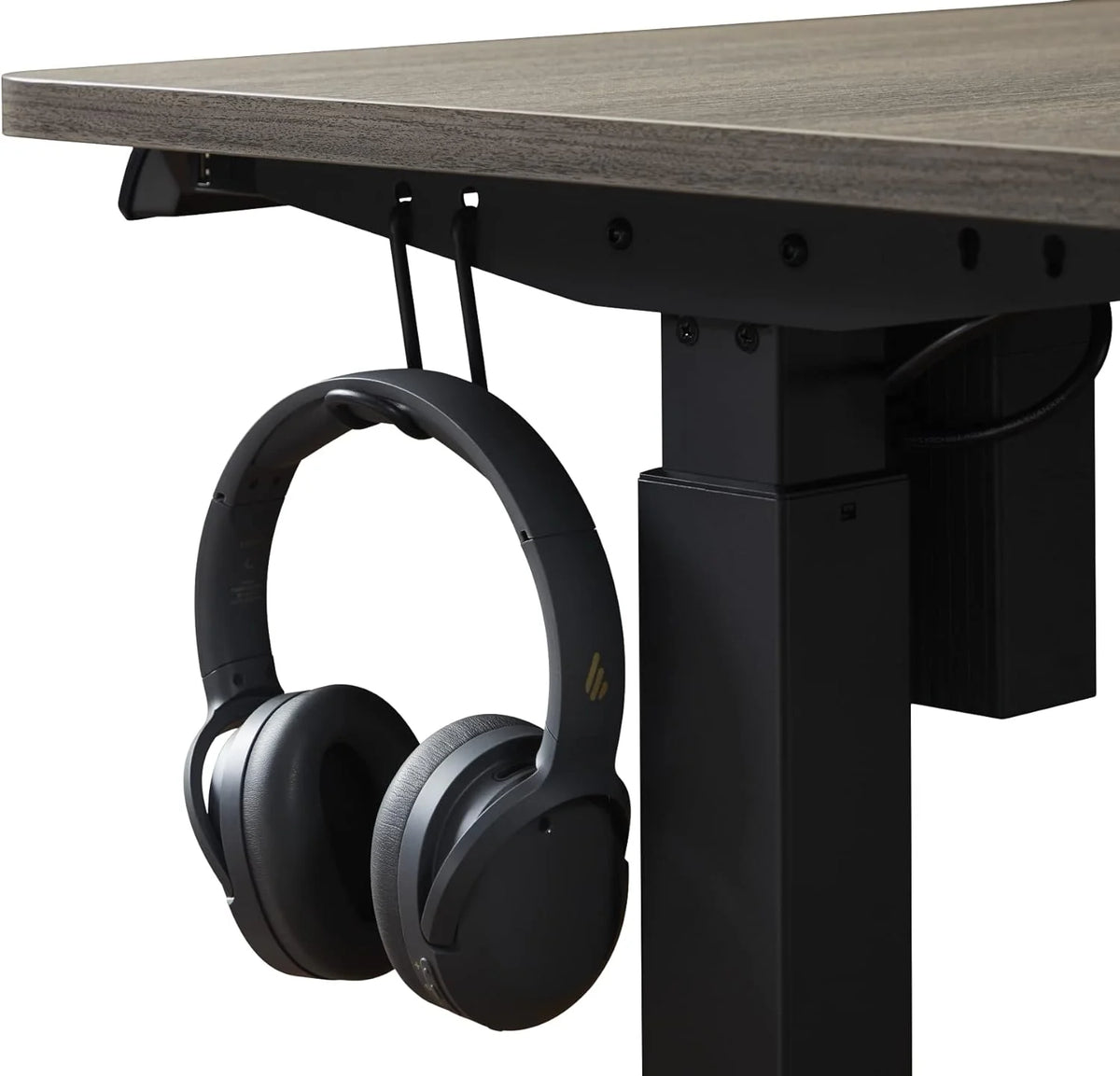 Electric Height Adjustable Standing Desk, 48" Wooden Computer Desk, Grey Oak X284