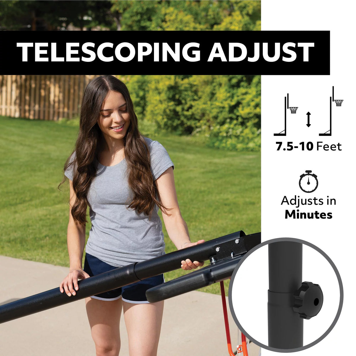 Adjustable Portable Basketball Hoop I171720