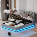 Queen Upholstered Bed with Lift Up Storage and LED Light X592359