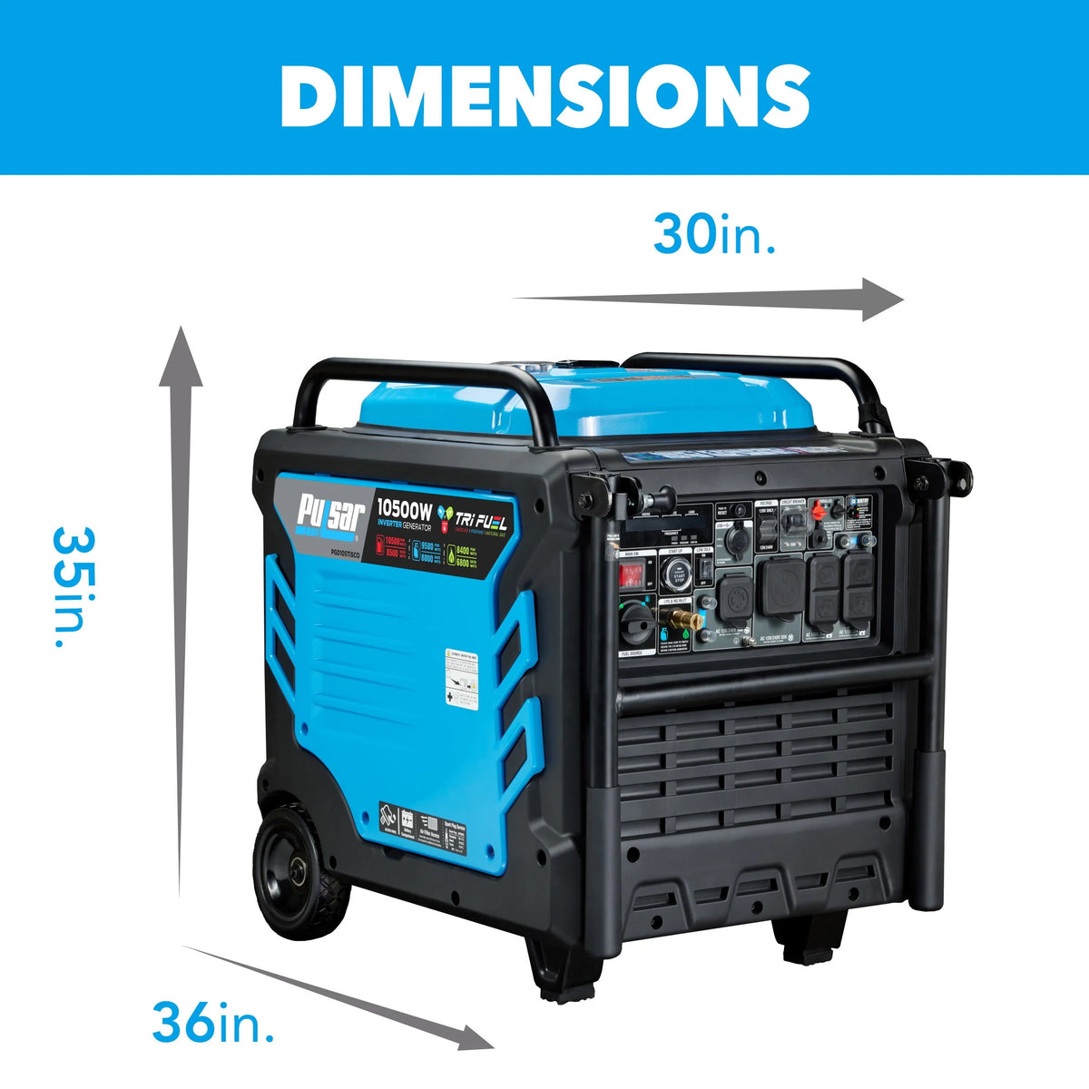 10,500-Watt Tri-Fuel Portable Inverter Generator R7029